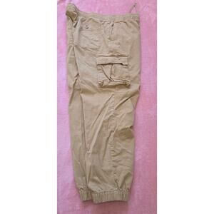 No Boundaries Beige Colored Khaki Elastic Waist Joggers Men's Size Large 46-48